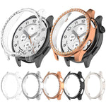 Custodia protettiva per orologio in policarbonato cavo con mezza copertura e fila singola di diamanti., For Xiaomi Watch S5 46mm
