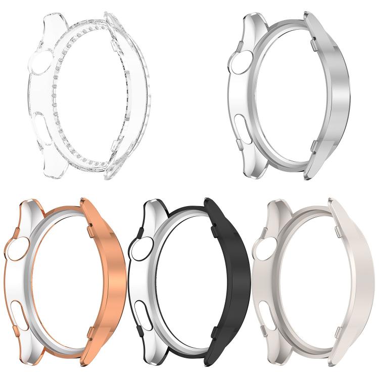 Custodia protettiva per orologio in policarbonato cavo con mezza copertura e fila singola di diamanti., For Xiaomi Watch S5 46mm