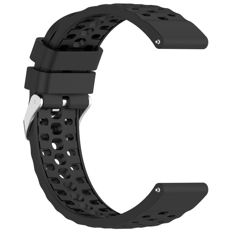Cinturino per orologio in silicone tinta unita con fibbia ad ardiglione perforata., For Amazfit Active 3 Premium