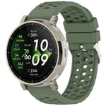 Cinturino per orologio in silicone tinta unita con fibbia ad ardiglione perforata., For Amazfit Active 3 Premium