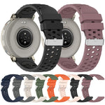 Cinturino per orologio in silicone tinta unita con fibbia ad ardiglione perforata., For Amazfit Active 3 Premium