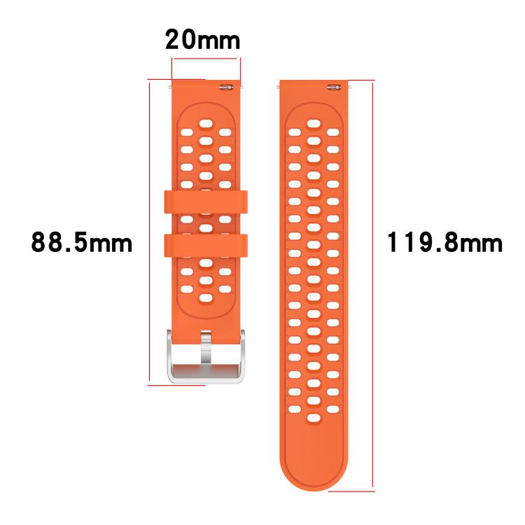 Cinturino per orologio in silicone tinta unita con fibbia ad ardiglione perforata., For Amazfit Active 3 Premium