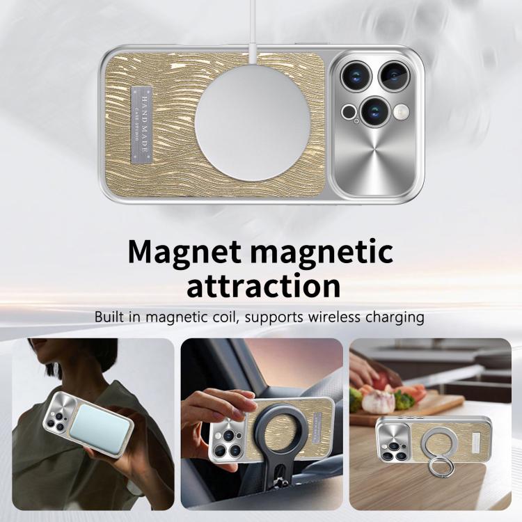 Custodia magnetica antiurto per telefono con motivo a onde d'acqua., For iPhone 13 Pro Max, For iPhone 13 Pro, For iPhone 13