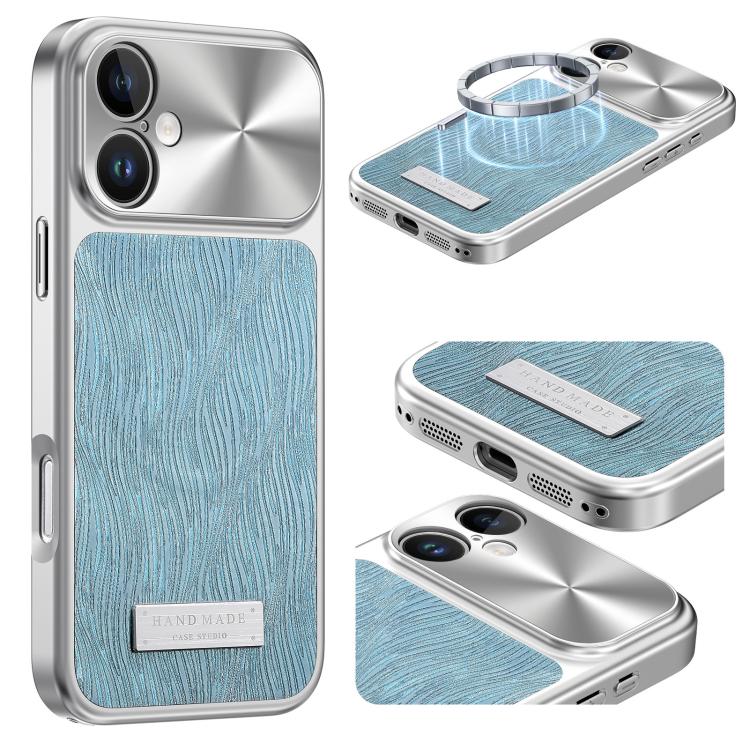 Custodia magnetica antiurto per telefono con motivo a onde d'acqua., For iPhone 16 Pro, For iPhone 16, For iPhone 15 Pro Max, For iPhone 15 Pro