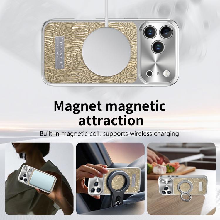 Custodia magnetica antiurto per telefono con motivo a onde d'acqua., For iPhone 17 Pro Max, For iPhone 17 Pro, For iPhone 17, For iPhone 16 Pro Max