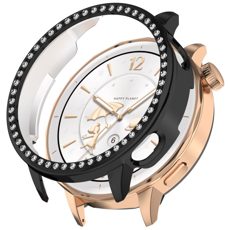Custodia protettiva per orologio in policarbonato cavo con mezza copertura e fila singola di diamanti., For OnePlus Watch 4