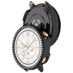Custodia protettiva per orologio in policarbonato cavo con mezza copertura e fila singola di diamanti., For OnePlus Watch 4