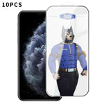 10 pellicole in vetro temperato HD antideflagranti e anti-impronta MOWL, For iPhone 11 Pro