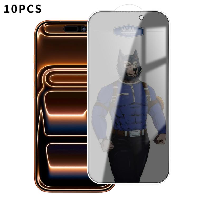 10 pezzi MOWL Pellicola in vetro temperato antideflagrante e anti-impronta per la privacy, For iPhone 17 Pro Max, For iPhone 17 Pro, For iPhone 17, For iPhone Air, For iPhone 16 Pro Max, For iPhone 16 Pro, For iPhone 16 Plus, For iPhone 16             ...