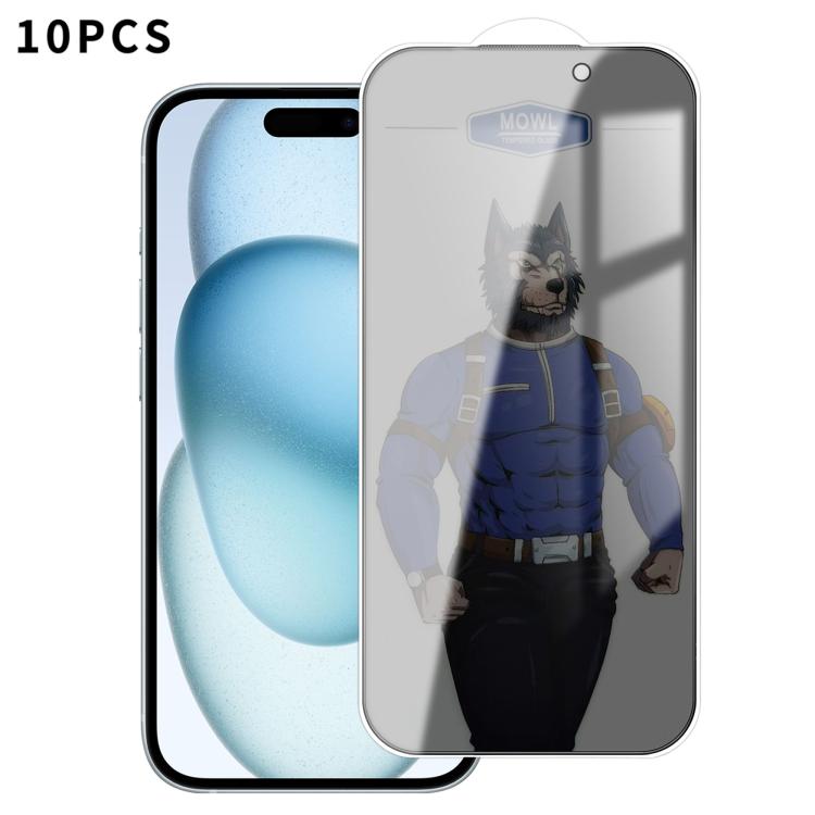 10 pezzi MOWL Pellicola in vetro temperato antideflagrante e anti-impronta per la privacy, For iPhone 17 Pro Max, For iPhone 17 Pro, For iPhone 17, For iPhone Air, For iPhone 16 Pro Max, For iPhone 16 Pro, For iPhone 16 Plus, For iPhone 16             ...
