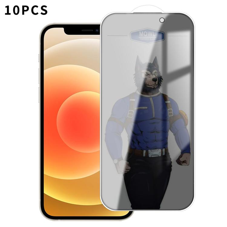 10 pezzi MOWL Pellicola in vetro temperato antideflagrante e anti-impronta per la privacy, For iPhone 17 Pro Max, For iPhone 17 Pro, For iPhone 17, For iPhone Air, For iPhone 16 Pro Max, For iPhone 16 Pro, For iPhone 16 Plus, For iPhone 16             ...