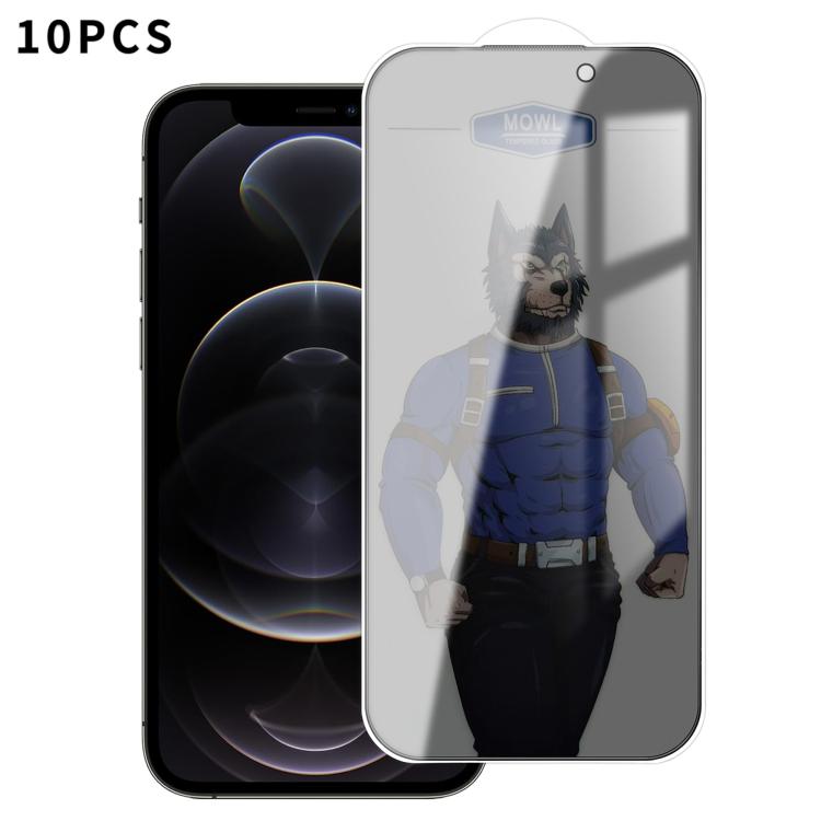10 pezzi MOWL Pellicola in vetro temperato antideflagrante e anti-impronta per la privacy, For iPhone 17 Pro Max, For iPhone 17 Pro, For iPhone 17, For iPhone Air, For iPhone 16 Pro Max, For iPhone 16 Pro, For iPhone 16 Plus, For iPhone 16             ...