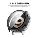 ENKAY Hat-Prince Pellicola protettiva in vetro temperato a copertura totale e custodia per orologio in PC integrata, For OnePlus Watch Lite, For OnePlus Watch 4