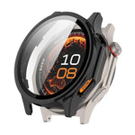 ENKAY Hat-Prince Pellicola protettiva in vetro temperato a copertura totale e custodia per orologio in PC integrata, For OnePlus Watch Lite, For OnePlus Watch 4