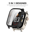 ENKAY Hat-Prince Pellicola protettiva in vetro temperato a copertura totale e custodia per orologio in PC integrata, For Realme Watch 5