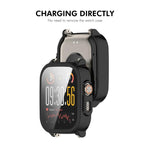ENKAY Hat-Prince Pellicola protettiva in vetro temperato a copertura totale e custodia per orologio in PC integrata, For Realme Watch 5