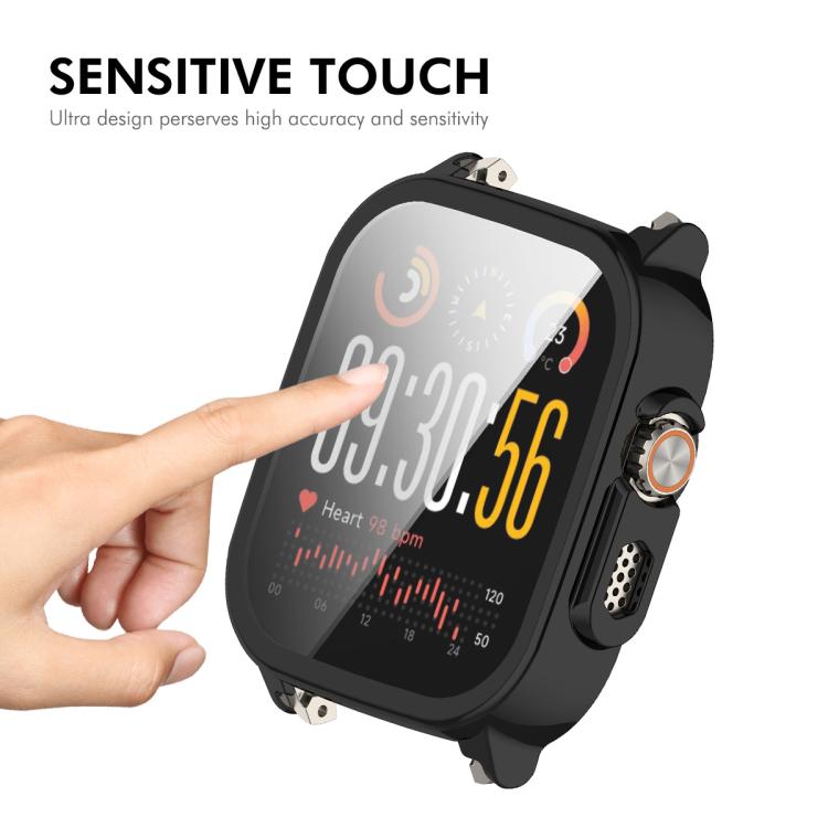 ENKAY Hat-Prince Pellicola protettiva in vetro temperato a copertura totale e custodia per orologio in PC integrata, For Realme Watch 5