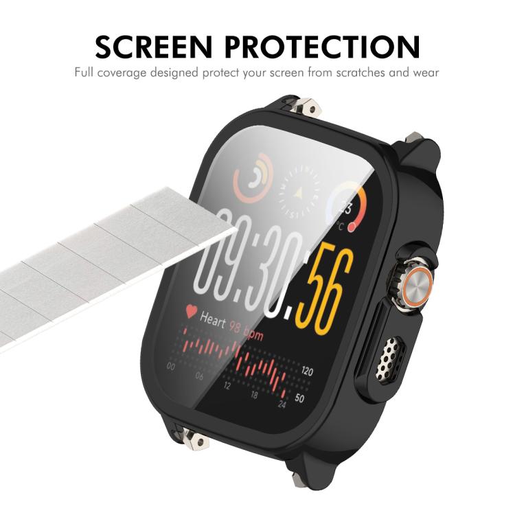 ENKAY Hat-Prince Pellicola protettiva in vetro temperato a copertura totale e custodia per orologio in PC integrata, For Realme Watch 5