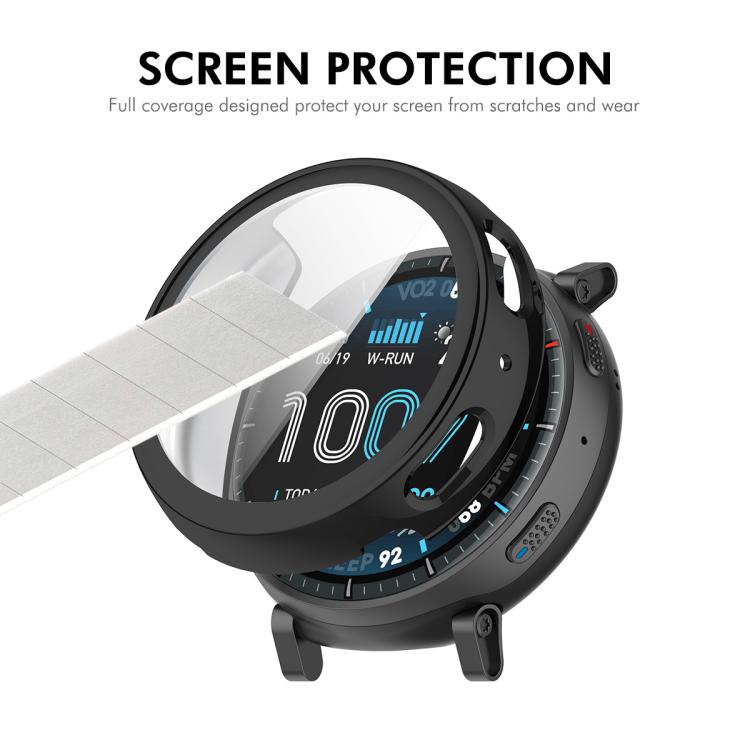 Custodia per orologio ENKAY Hat-Prince con copertura completa in TPU galvanizzato e protezione dello schermo., For Amazfit Active Max