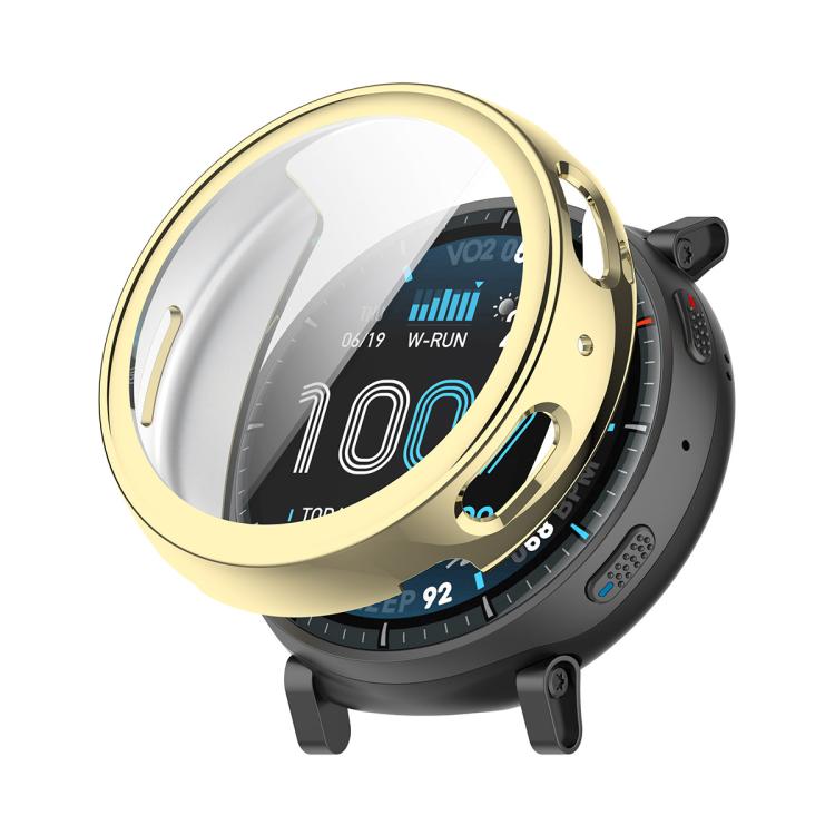 Custodia per orologio ENKAY Hat-Prince con copertura completa in TPU galvanizzato e protezione dello schermo., For Amazfit Active Max