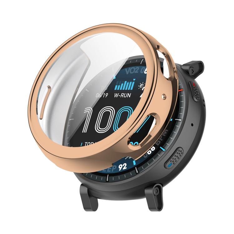 Custodia per orologio ENKAY Hat-Prince con copertura completa in TPU galvanizzato e protezione dello schermo., For Amazfit Active Max