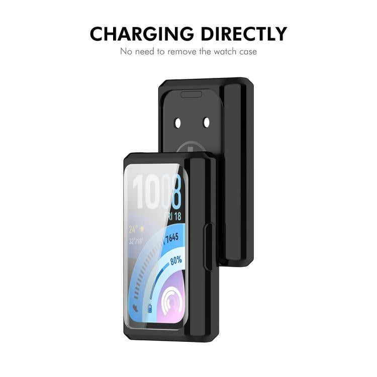 Custodia per orologio ENKAY Hat-Prince con copertura completa in TPU galvanizzato e protezione dello schermo., For Huawei Band 11 Pro