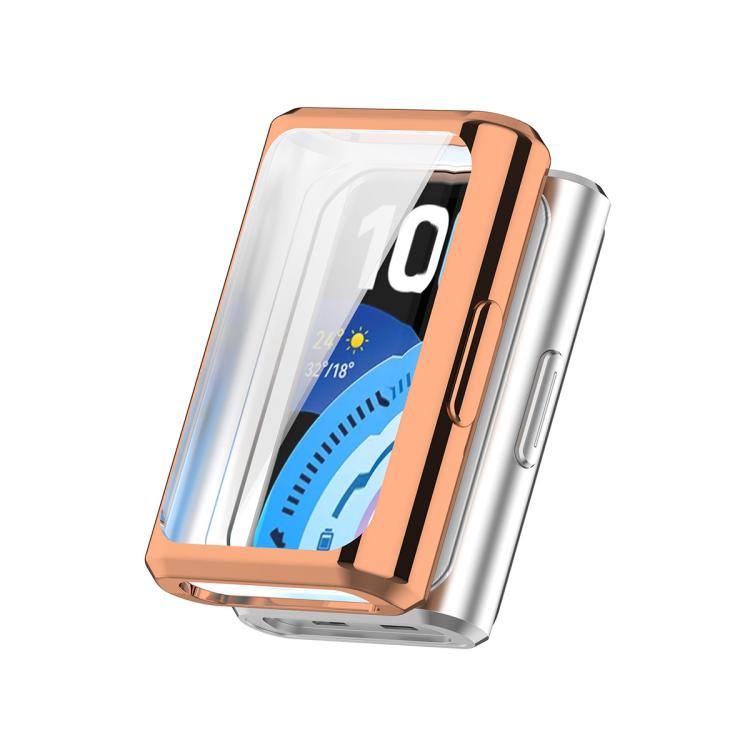 Custodia per orologio ENKAY Hat-Prince con copertura completa in TPU galvanizzato e protezione dello schermo., For Huawei Band 11 Pro