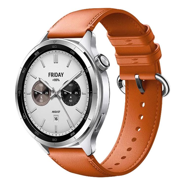 Cinturino per orologio in vera pelle con fibbia rotonda a tinta unita., For Xiaomi Watch S4