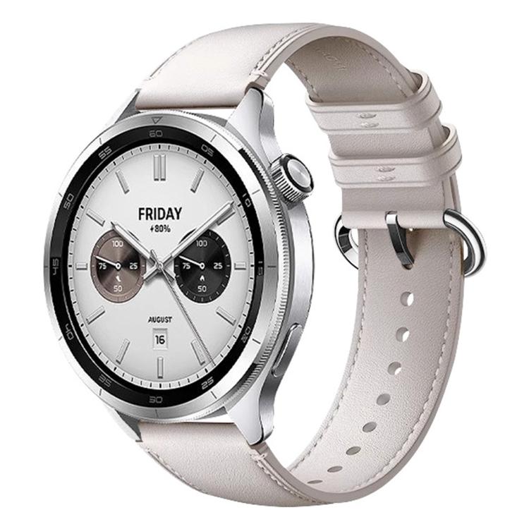 Cinturino per orologio in vera pelle con fibbia rotonda a tinta unita., For Xiaomi Watch S4