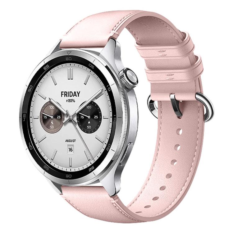 Cinturino per orologio in vera pelle con fibbia rotonda a tinta unita., For Xiaomi Watch S4