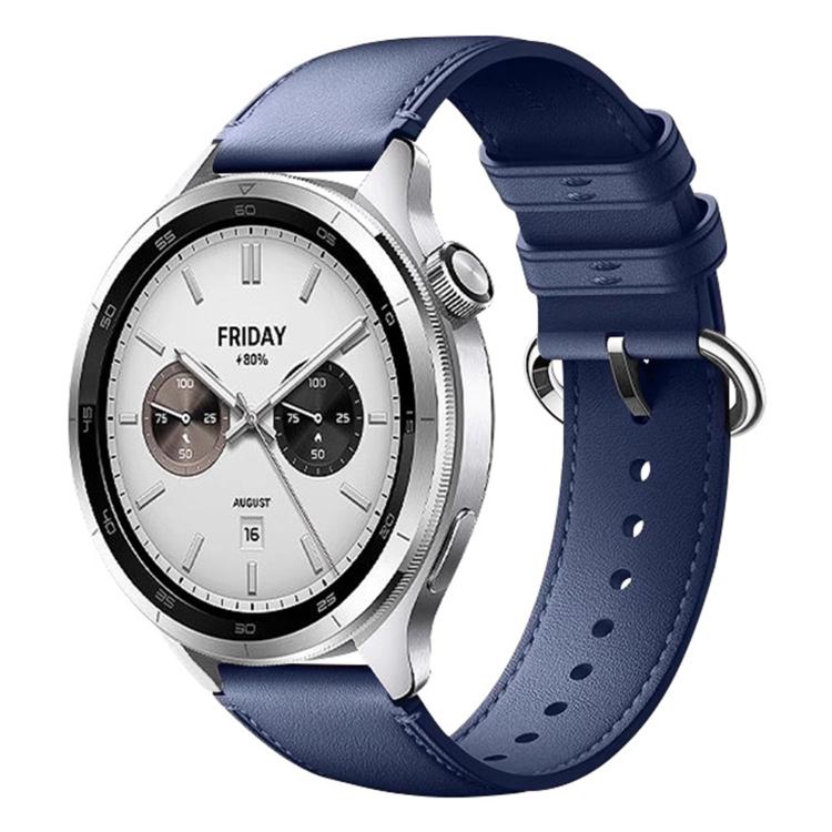 Cinturino per orologio in vera pelle con fibbia rotonda a tinta unita., For Xiaomi Watch S4