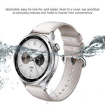 Cinturino per orologio in vera pelle con fibbia rotonda a tinta unita., For Xiaomi Watch S4