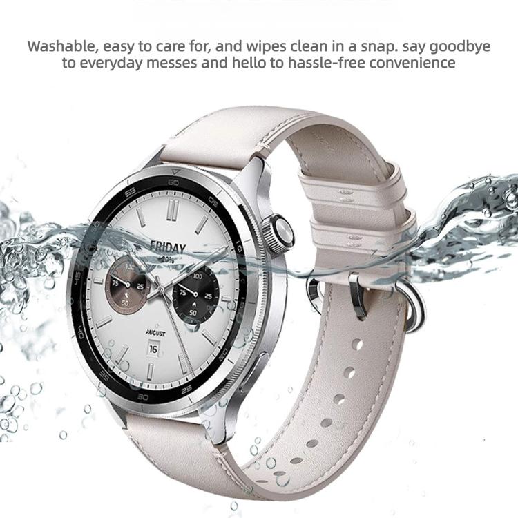 Cinturino per orologio in vera pelle con fibbia rotonda a tinta unita., For Xiaomi Watch S4