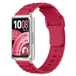 Cinturino per orologio in silicone con fibbia inversa e texture a forma di I., For Huawei Band 11 / Band 11 Pro