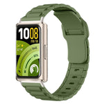 Cinturino per orologio in silicone con fibbia inversa e texture a forma di I., For Huawei Band 11 / Band 11 Pro