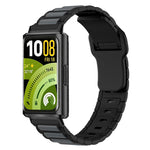 Cinturino per orologio in silicone con fibbia inversa e texture a forma di I., For Huawei Band 11 / Band 11 Pro