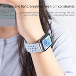 Cinturino per orologio in silicone con fibbia inversa e design traforato, tinta unita, con chiusura a strappo., For Huawei Band 11 / Band 11 Pro