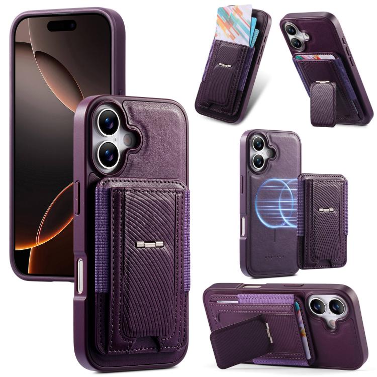 Custodia per telefono CaseNeo con porta carte pieghevole, retro elastico, con chiusura magnetica., For iPhone 17e / 16e, For iPhone 17 Pro Max, For iPhone 17 Pro, For iPhone 17, For iPhone Air, For iPhone 16 Pro Max