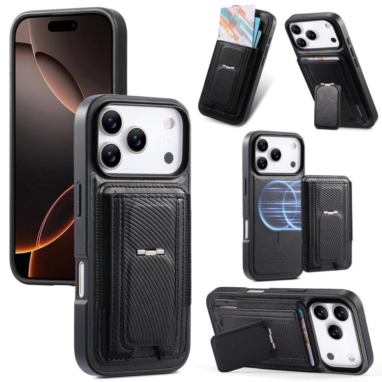 Custodia per telefono CaseNeo con porta carte pieghevole, retro elastico, con chiusura magnetica., For iPhone 17e / 16e, For iPhone 17 Pro Max, For iPhone 17 Pro, For iPhone 17, For iPhone Air, For iPhone 16 Pro Max
