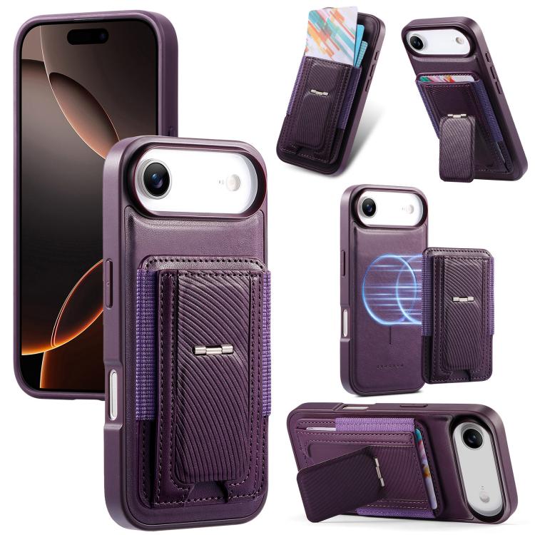 Custodia per telefono CaseNeo con porta carte pieghevole, retro elastico, con chiusura magnetica., For iPhone 17e / 16e, For iPhone 17 Pro Max, For iPhone 17 Pro, For iPhone 17, For iPhone Air, For iPhone 16 Pro Max
