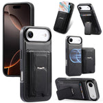 Custodia per telefono CaseNeo con porta carte pieghevole, retro elastico, con chiusura magnetica., For iPhone 17e / 16e, For iPhone 17 Pro Max, For iPhone 17 Pro, For iPhone 17, For iPhone Air, For iPhone 16 Pro Max