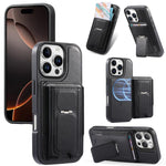 Custodia per telefono CaseNeo con porta carte pieghevole, retro elastico, con chiusura magnetica., For iPhone 17e / 16e, For iPhone 17 Pro Max, For iPhone 17 Pro, For iPhone 17, For iPhone Air, For iPhone 16 Pro Max
