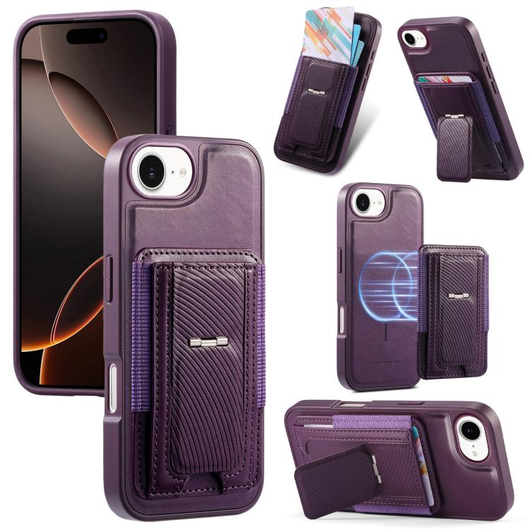 Custodia per telefono CaseNeo con porta carte pieghevole, retro elastico, con chiusura magnetica., For iPhone 17e / 16e, For iPhone 17 Pro Max, For iPhone 17 Pro, For iPhone 17, For iPhone Air, For iPhone 16 Pro Max