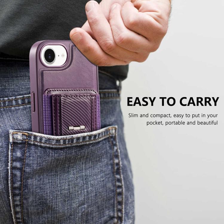 Custodia per telefono CaseNeo con porta carte pieghevole, retro elastico, con chiusura magnetica., For iPhone 17e / 16e, For iPhone 17 Pro Max, For iPhone 17 Pro, For iPhone 17, For iPhone Air, For iPhone 16 Pro Max