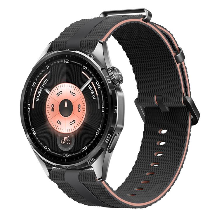 Cinturino per orologio in silicone con motivo a linee, 18mm, 20mm