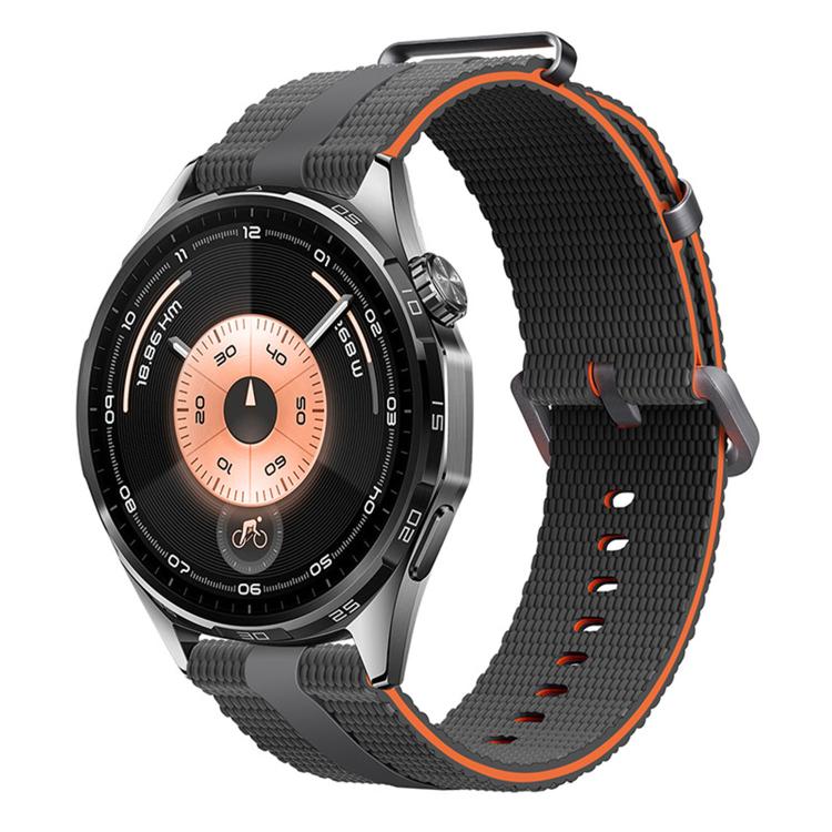 Cinturino per orologio in silicone con motivo a linee, 22mm