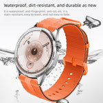 Cinturino per orologio in silicone con motivo a linee, 22mm