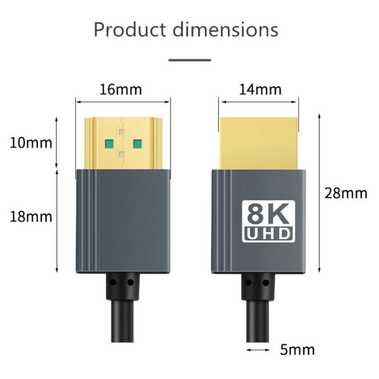 HDMI high-definition cable 2.1 version 8K  video cable computer TV projector connection cable, 1.64ft, 3.3FT, 6.6FT