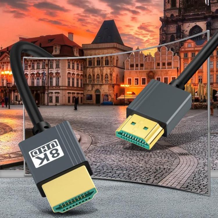 HDMI high-definition cable 2.1 version 8K  video cable computer TV projector connection cable, 1.64ft, 3.3FT, 6.6FT