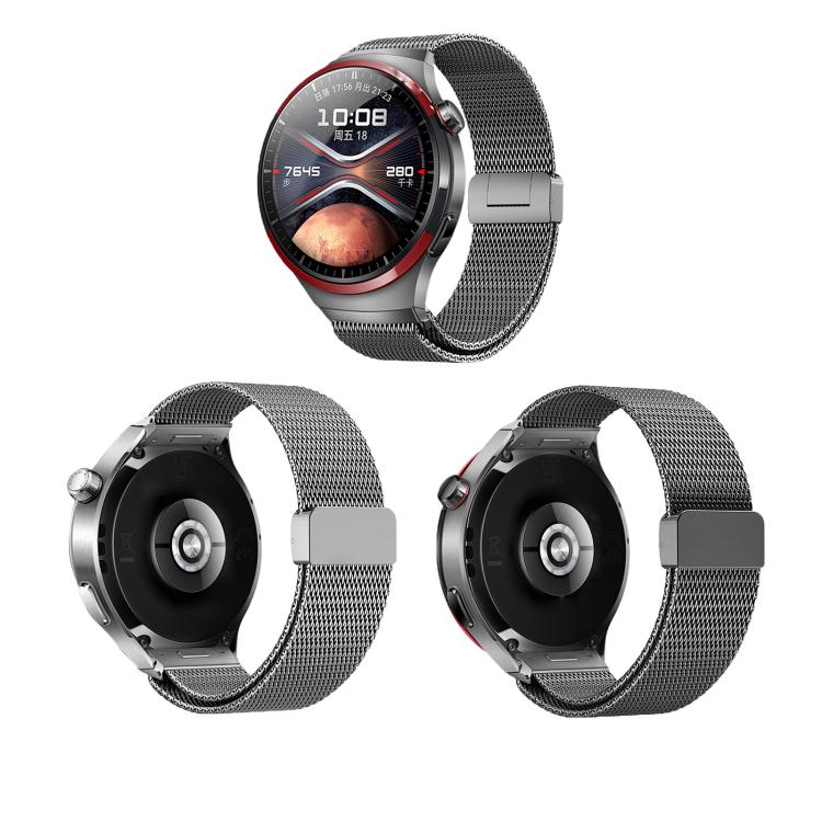 Pulsante di pressione Interfaccia senza soluzione di continuità Fibbia magnetica Milan Cinturino in lega di titanio, For Huawei Watch 4 Pro